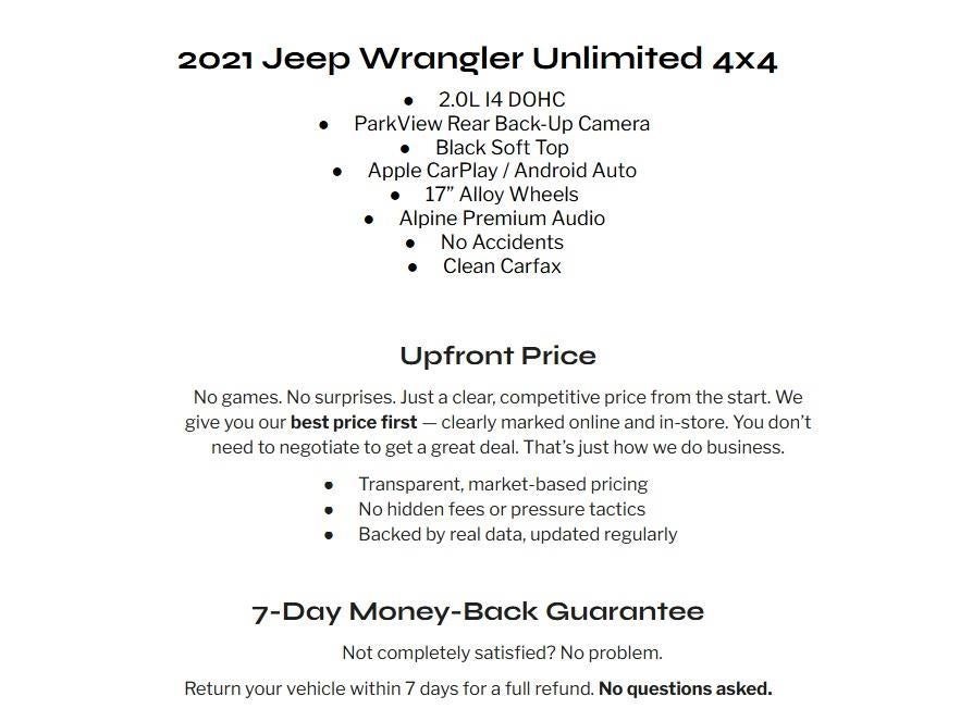 2021 Jeep Wrangler Unlimited Sport S 4x4