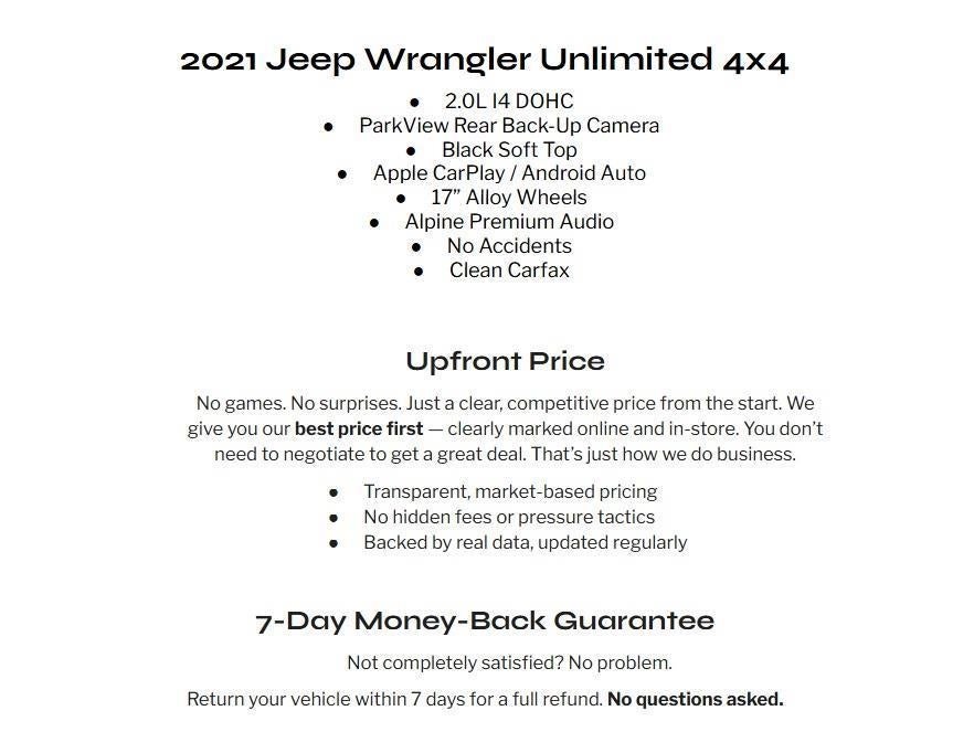 2021 Jeep Wrangler Unlimited Sport S 4x4