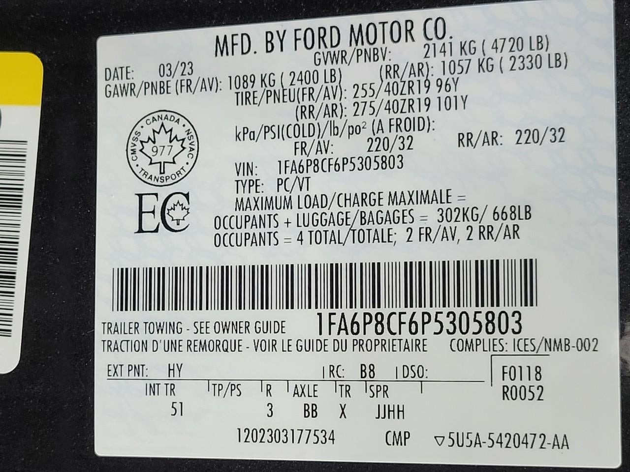 2023 Ford Mustang GT Premium Fastback