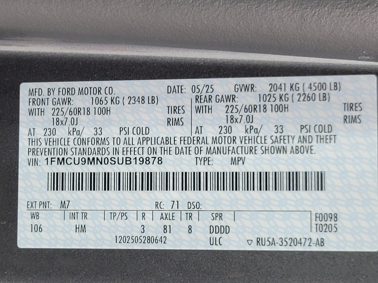 2025 Ford Escape ST-Line AWD