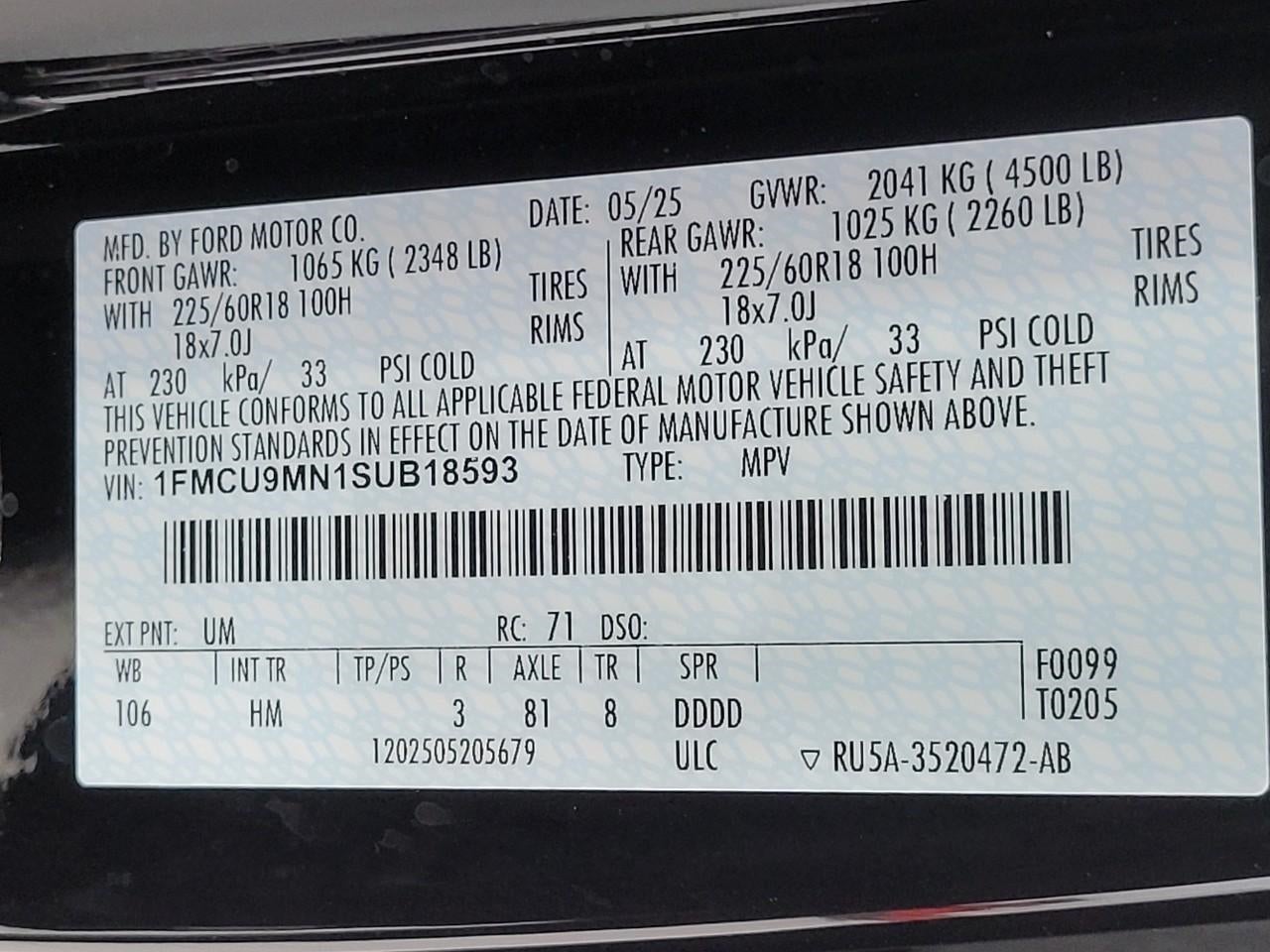 2025 Ford Escape ST-Line AWD