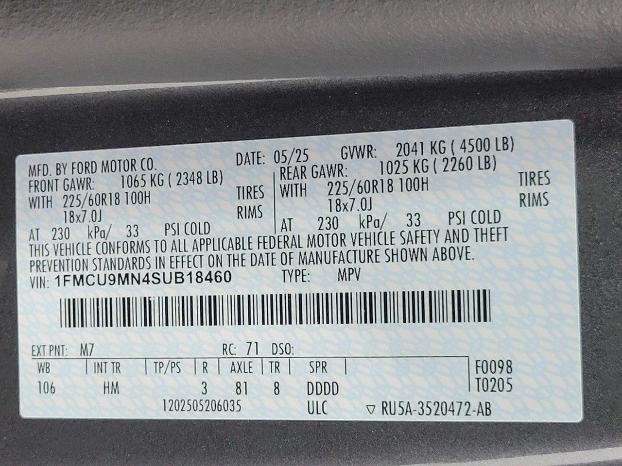 2025 Ford Escape ST-Line AWD