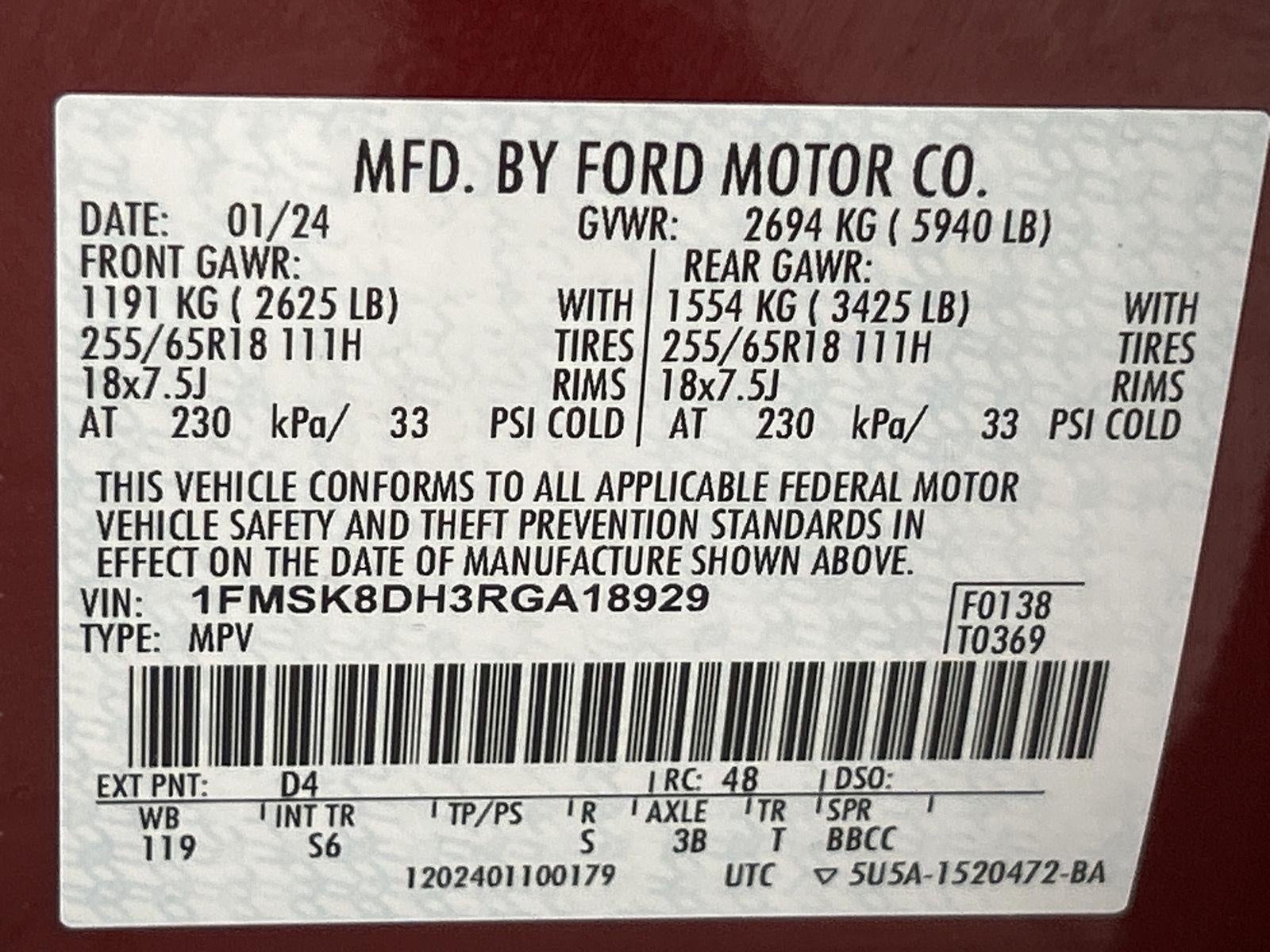 2024 Ford Explorer XLT 4WD