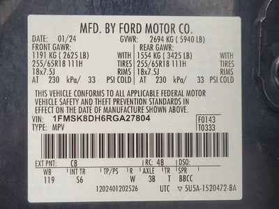2024 Ford Explorer XLT 4WD