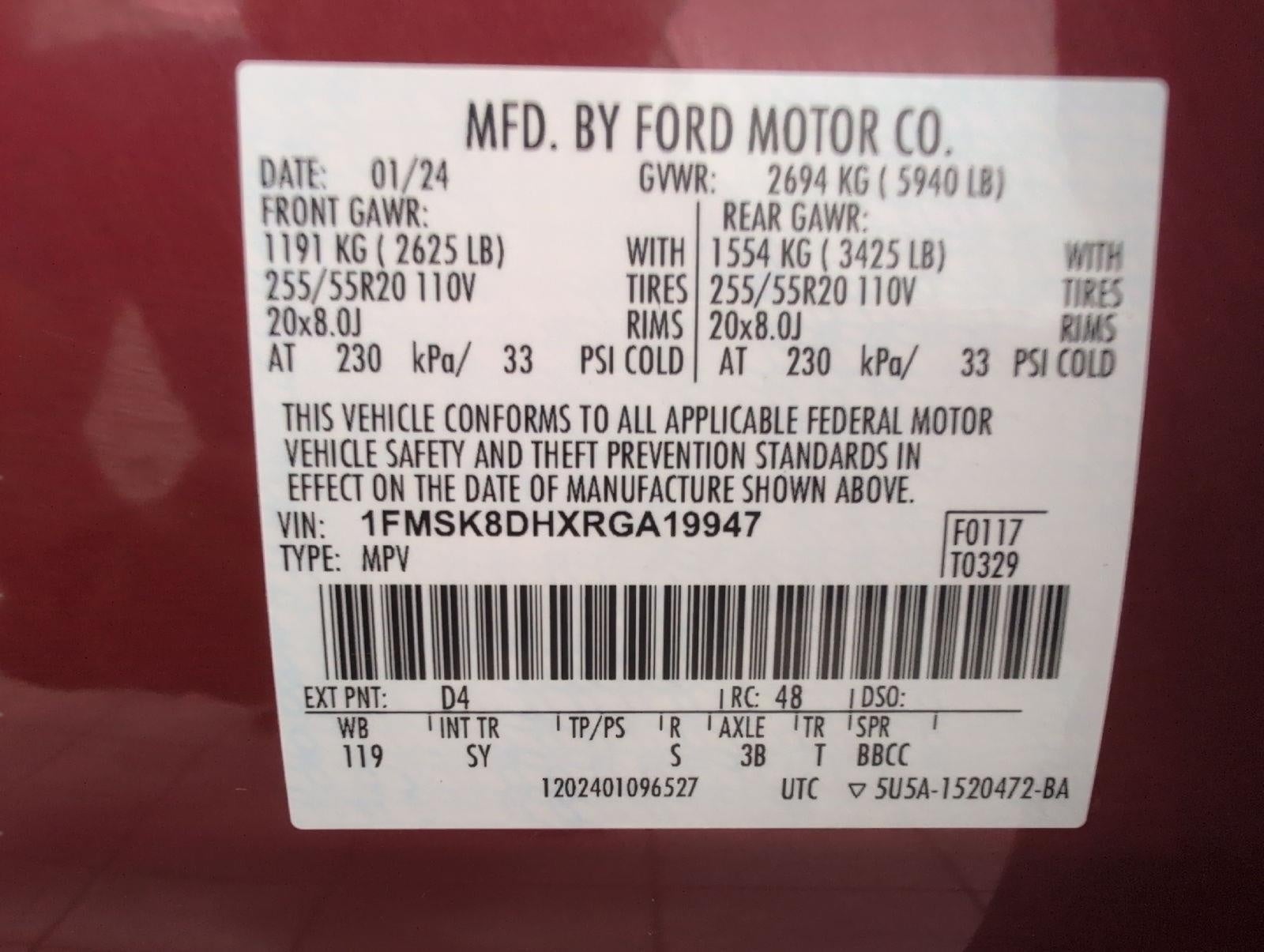 2024 Ford Explorer XLT 4WD
