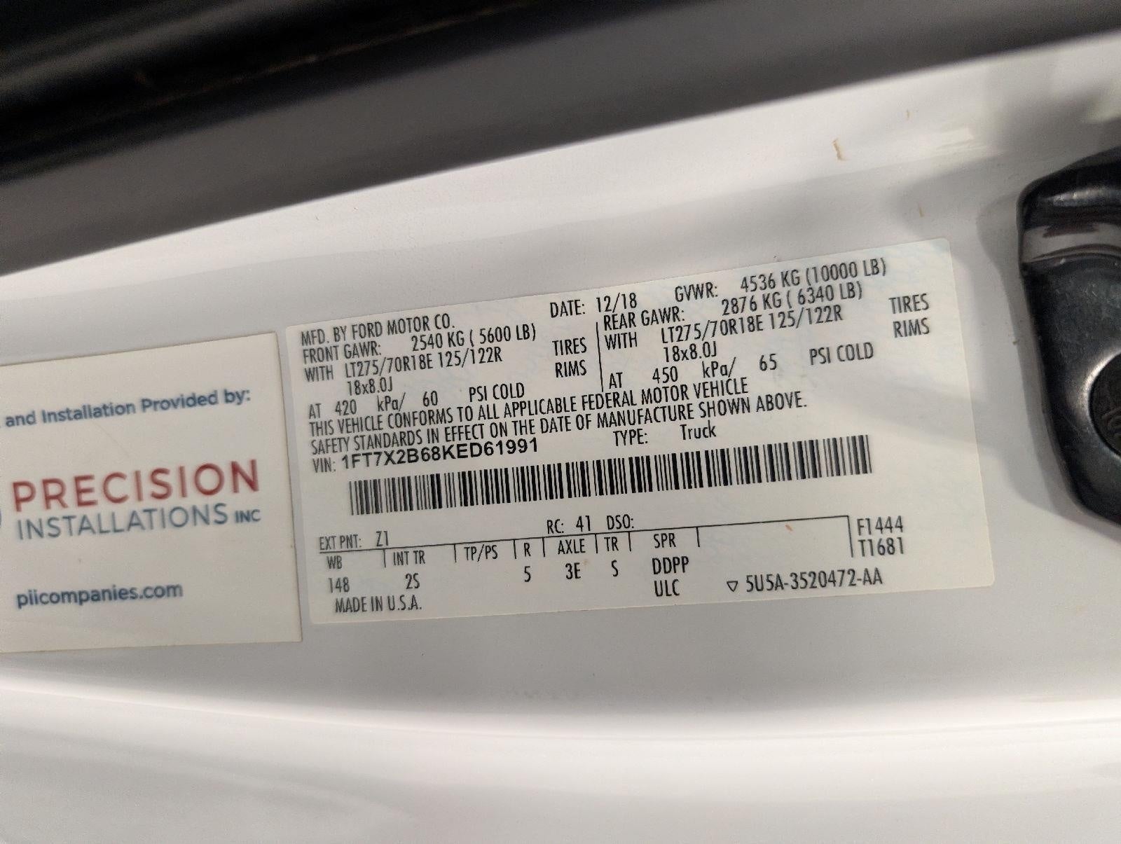 2019 Ford SUPER DUTY F-250 SRW XLT
