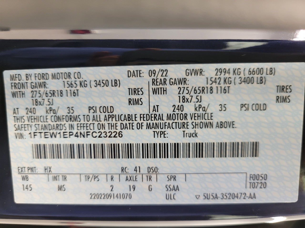 2022 Ford F-150 XLT 4WD SuperCrew 5.5' Box