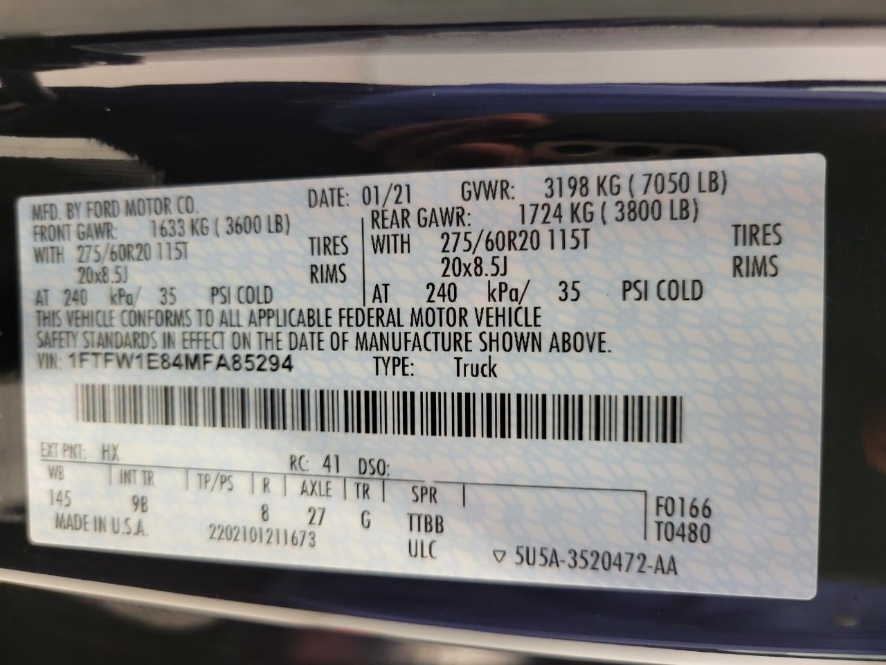 2021 Ford F-150 Platinum 4WD SuperCrew 5.5' Box