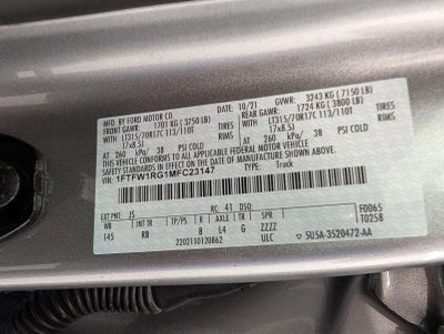 2021 Ford F-150 Raptor 4WD SuperCrew 5.5' Box