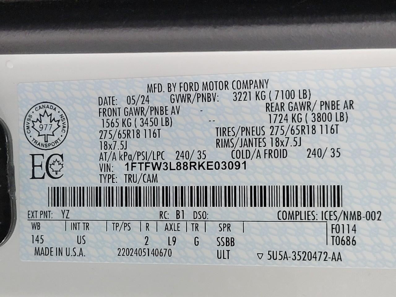2024 Ford F-150 XLT 4WD SuperCrew 5.5' Box