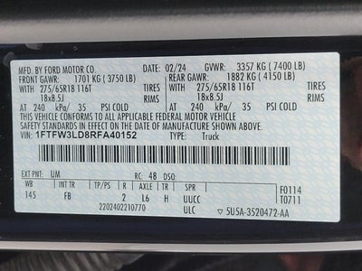2024 Ford F-150 XLT 4WD SuperCrew 5.5' Box