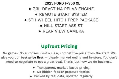 2025 Ford Super Duty F-350 SRW XL 4WD Reg Cab 8' Box