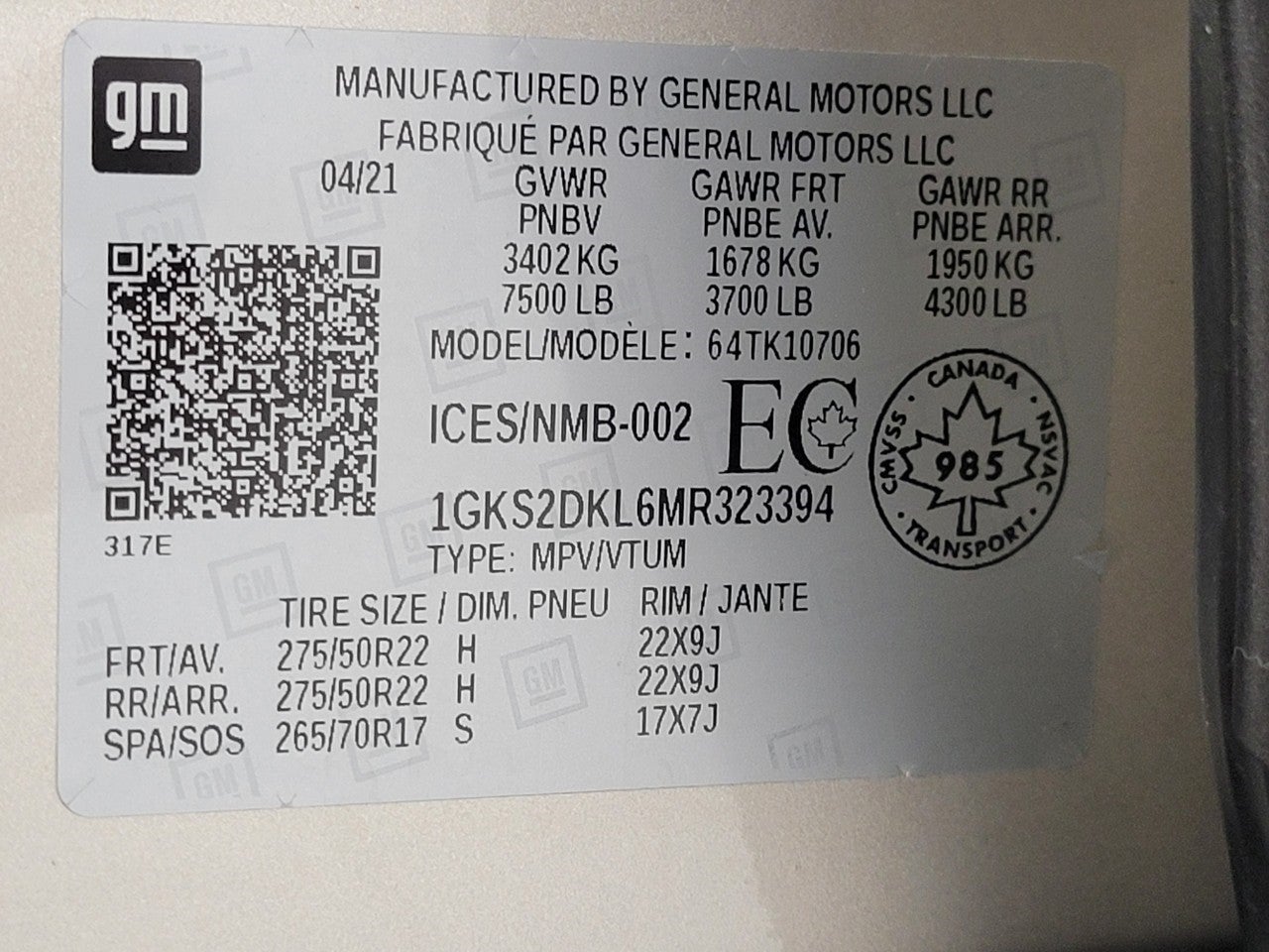 2021 GMC Yukon 4WD 4dr Denali