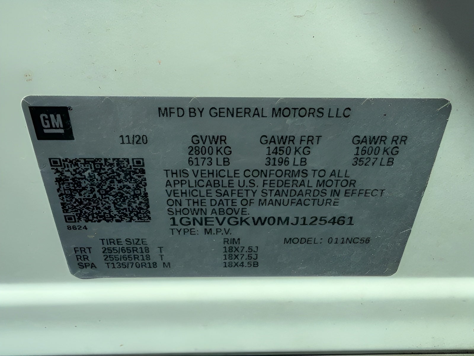 2021 Chevrolet Traverse AWD 4dr LT Cloth w/1LT