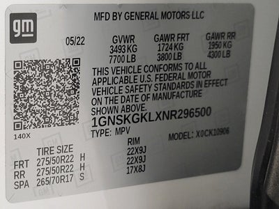 2022 Chevrolet Suburban 4WD 4dr High Country