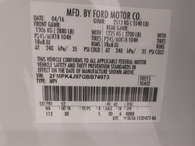 2016 Ford Edge 4dr SEL AWD