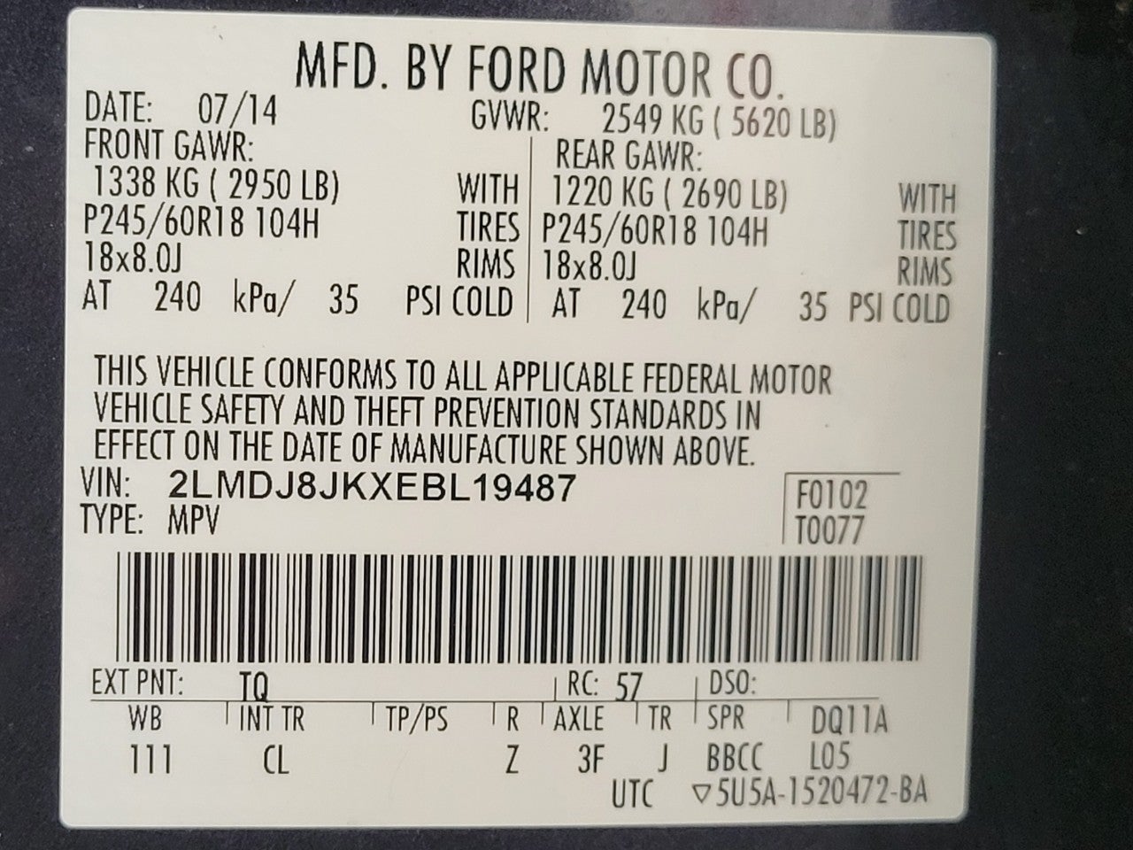 2014 Lincoln MKX AWD 4DR ** ADAPTIVE CRUISE ** PANORAMIC SUNROOF **