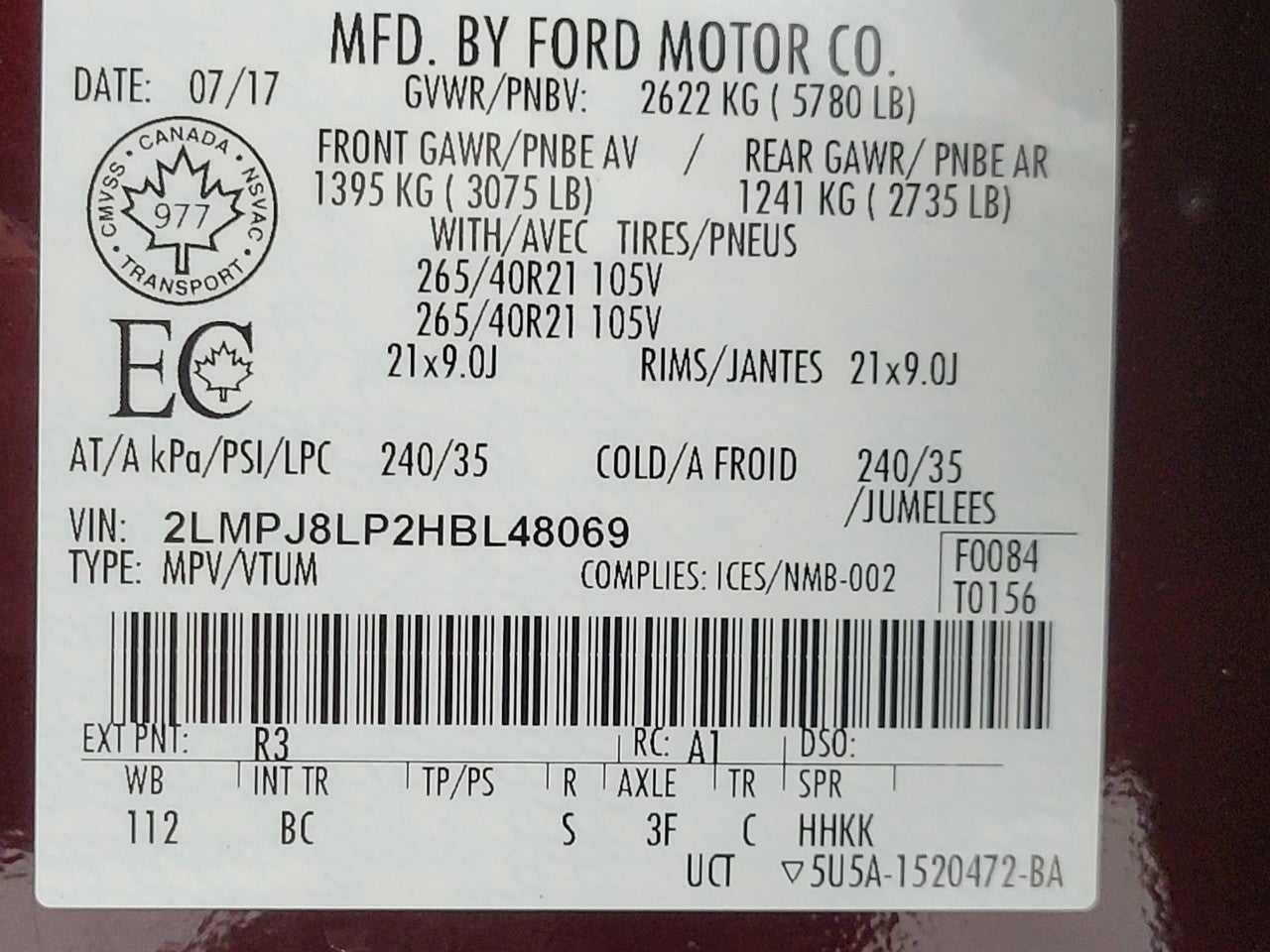 2017 Lincoln MKX Reserve AWD