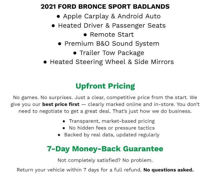 2021 Ford Bronco Sport Badlands 4x4
