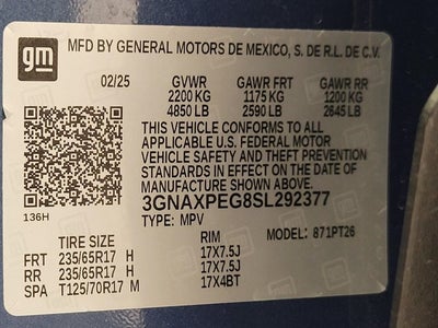 2025 Chevrolet Equinox AWD 4dr LT w/2LT