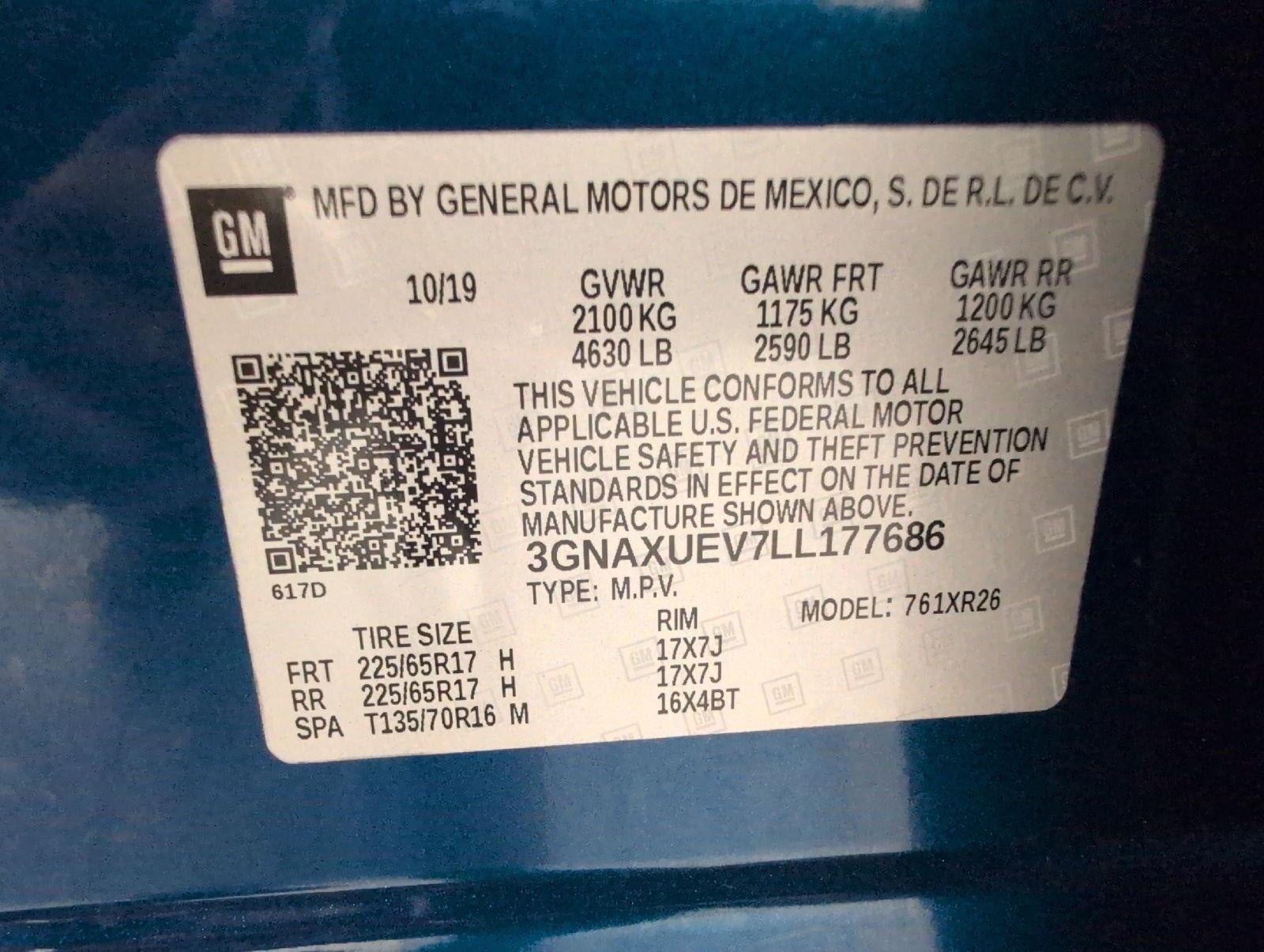 2020 Chevrolet Equinox AWD 4dr LT w/1LT
