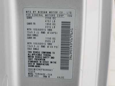 2015 Chevrolet City Express Cargo Van FWD 115 LT