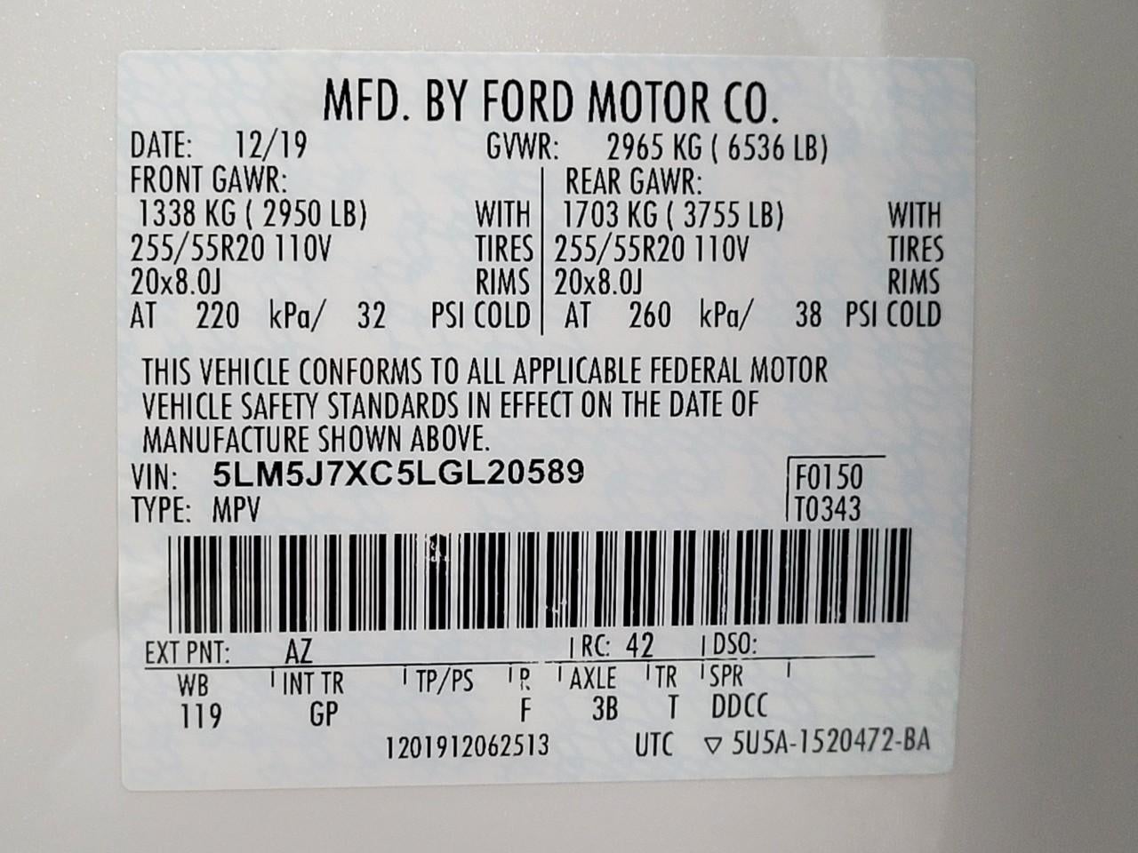 2020 Lincoln Aviator Reserve AWD