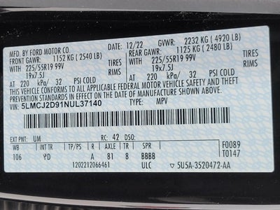 2022 Lincoln Corsair Reserve AWD