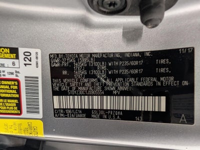 2018 Toyota Sienna XLE FWD 8-Passenger
