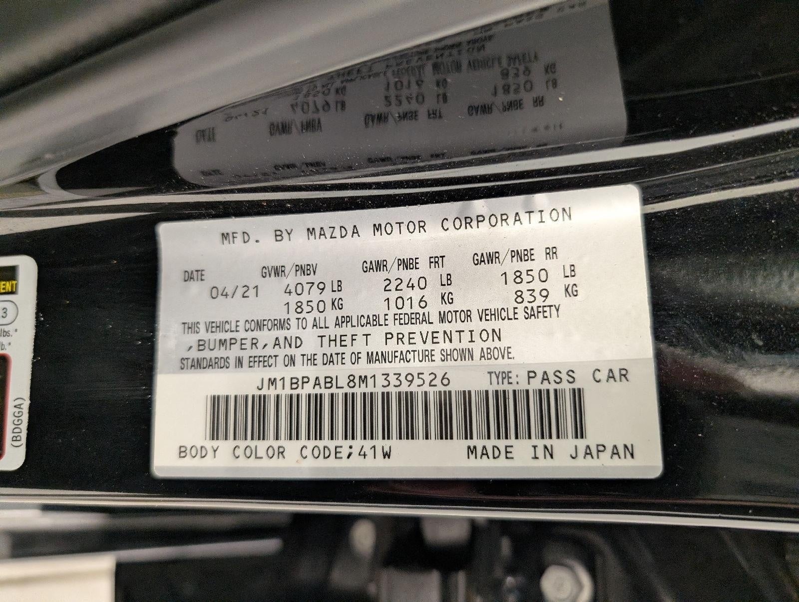 2021 Mazda Mazda3 Sedan Select FWD