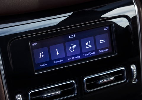 Driver controls like music, temperature, air quality, settings, and heat/cool seats are shown. | Bergstrom Lincoln of Neenah in Neenah WI