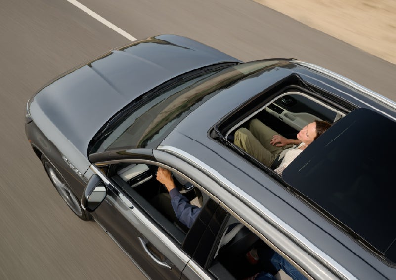 The available panoramic Vista Roof® of a 2027 Lincoln Aviator® SUV is open. | Bergstrom Lincoln of Neenah in Neenah WI